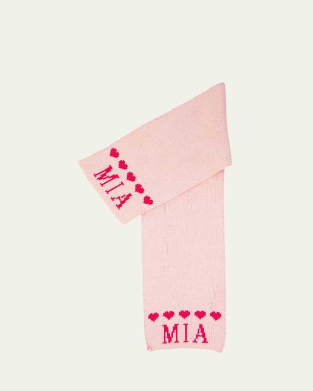 Kid's String of Hearts Scarf, Personalized